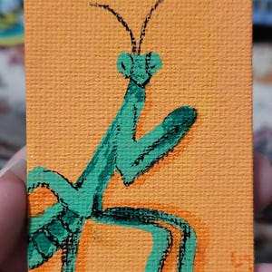 Hand Painted Praying Mantis Decorative Magnet