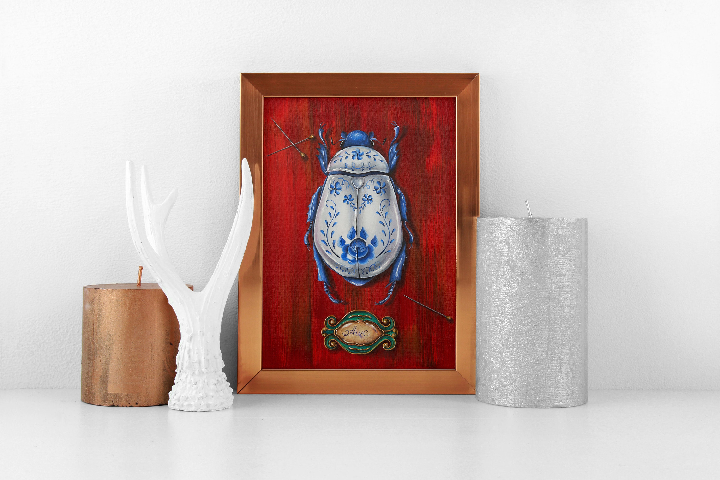 Digital art print of painting on canvas Awe Etsy