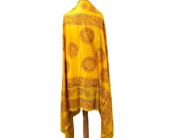 OM print cotton prayer Shwal scarf  yoga Shwal scarf meditation Shwal scarf for unisex