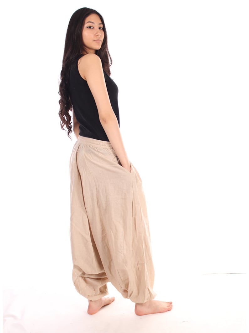 100/% khadi khadar cotton harem baggy loose comfortable unisex trousers