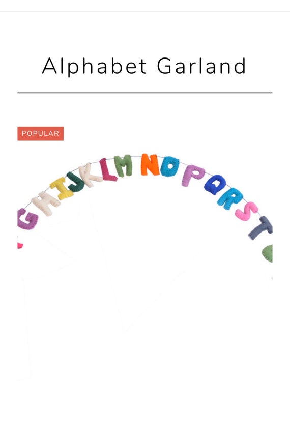 Mobiles Home & Living educational garland number garland decoration