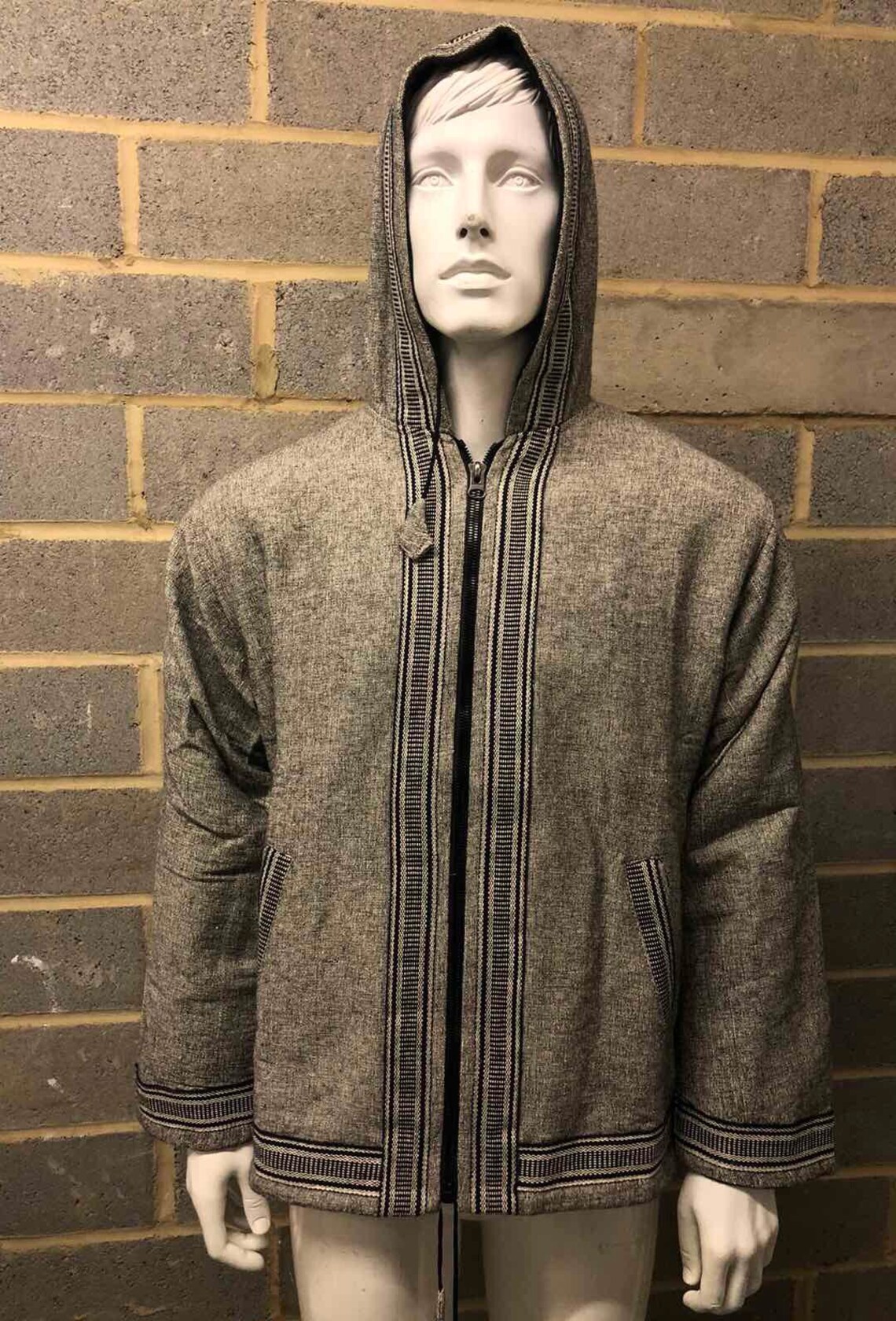 100 cotton Nepali jacket hoodie winter warm fleece thermal Etsy