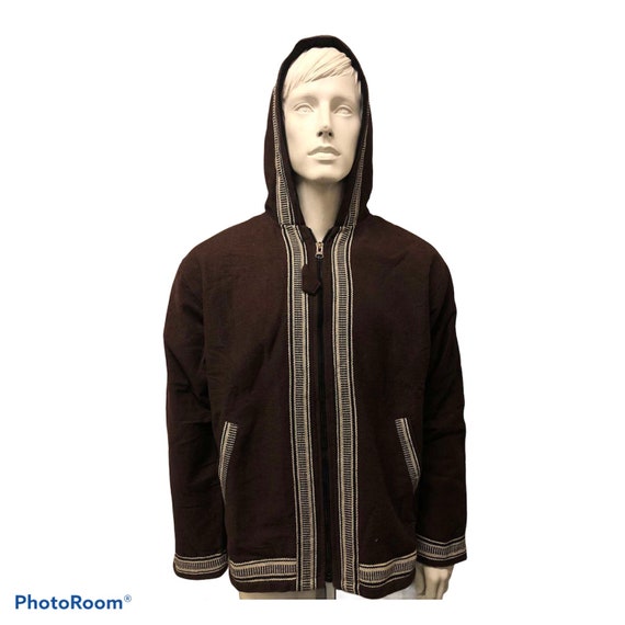 100 cotton Nepali jacket hoodie winter warm fleece thermal Etsy