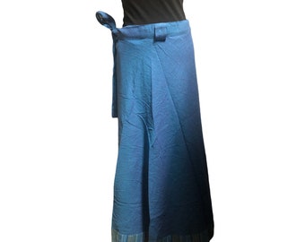 100% cotton wrap around long one size skirt