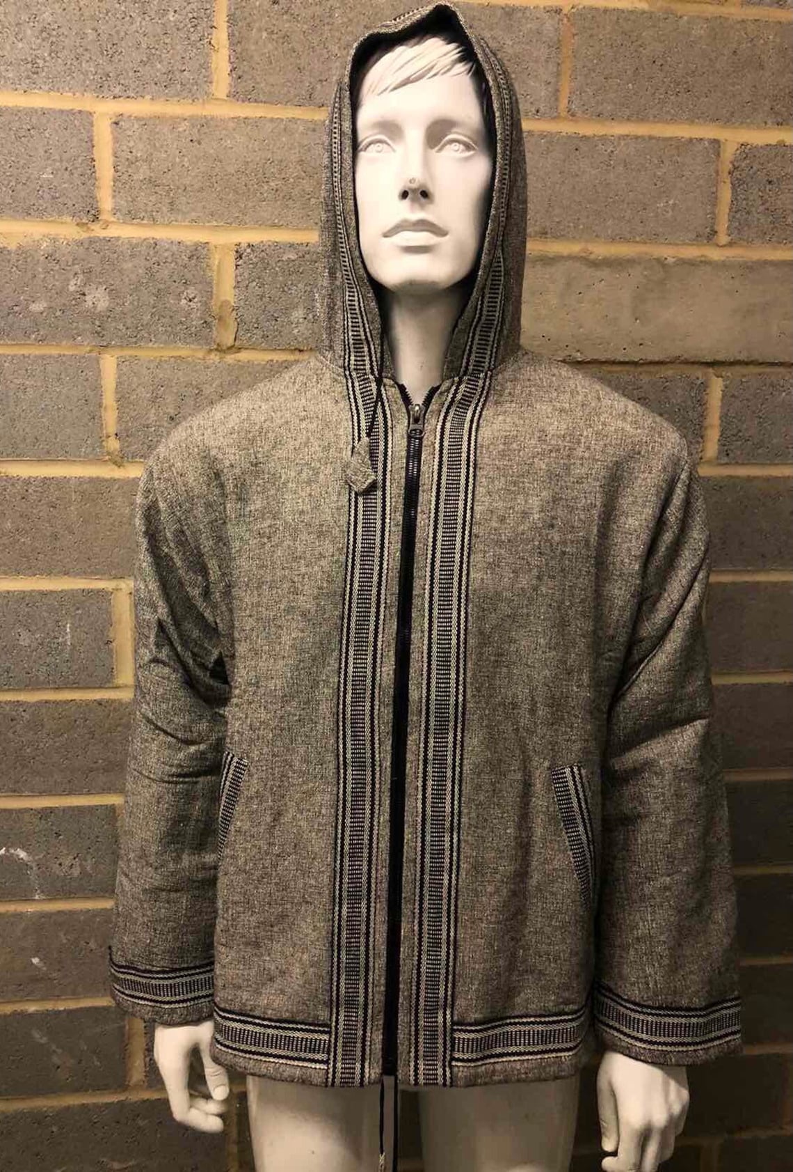 100 cotton Nepali jacket hoodie winter warm fleece thermal Etsy