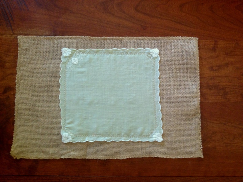 Burlap Placemats set of 4 Etsy