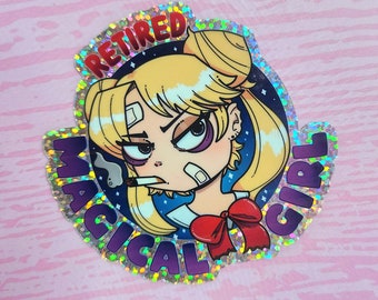 Retired Magical Girl Moon Moonie 3inch Holographic Vinyl Sticker