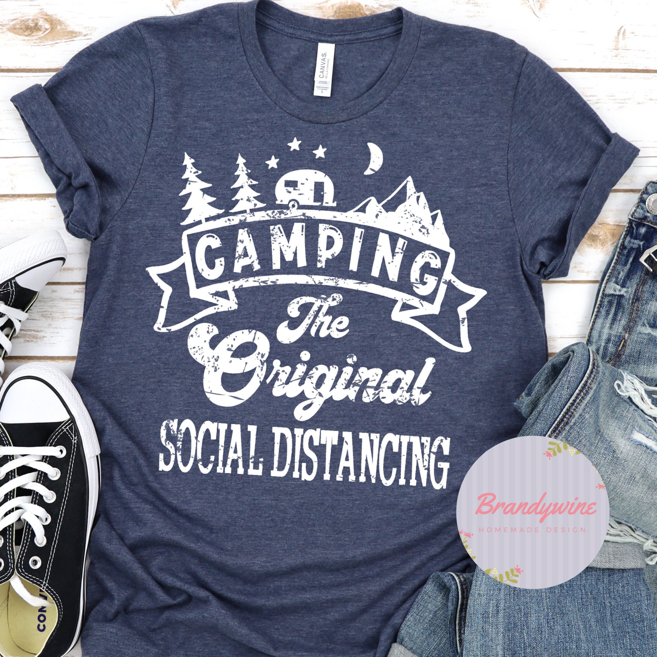 social distancing camping shirt