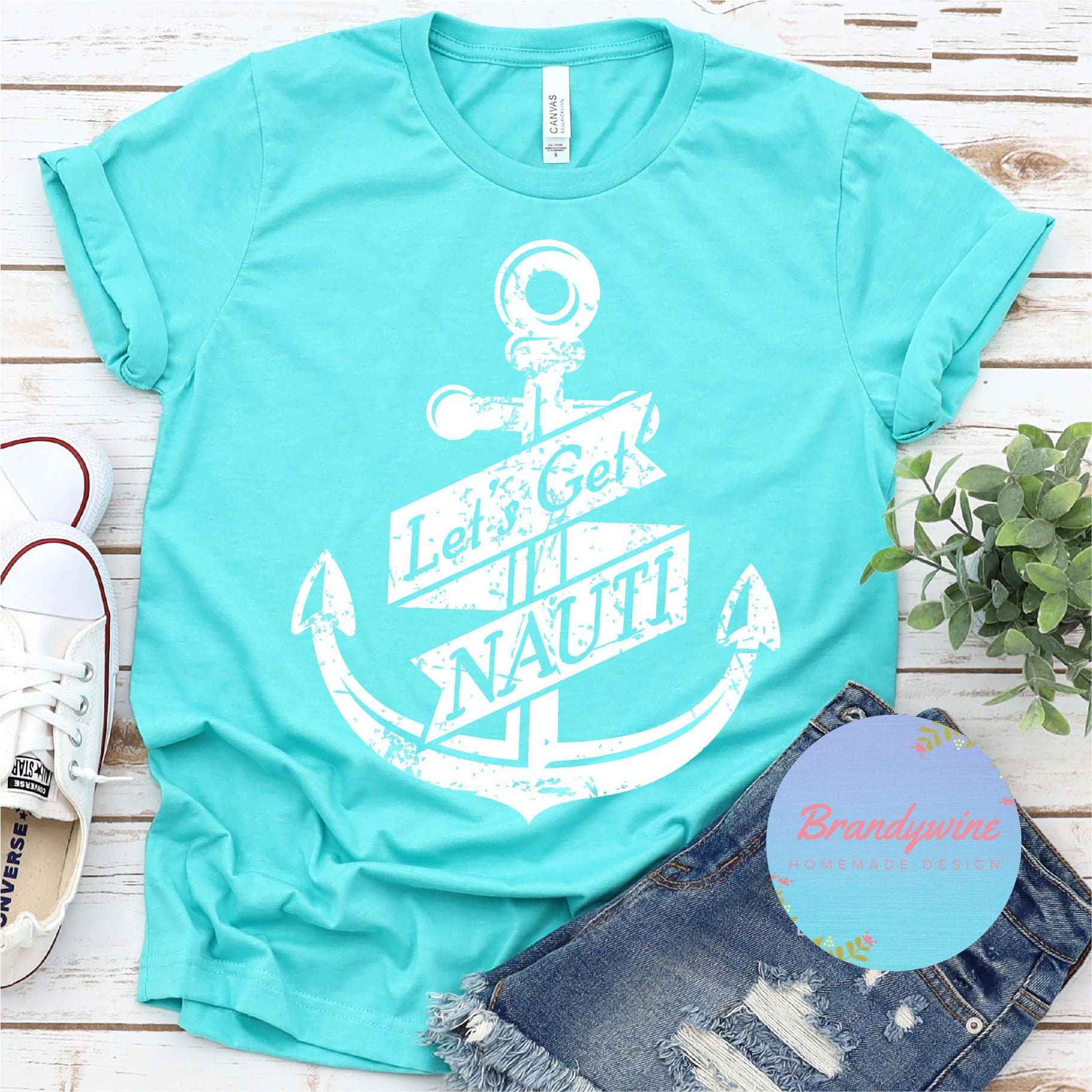 Beach Summer Shirt Let's Get Nauti Beach Vacation Shirt - Etsy