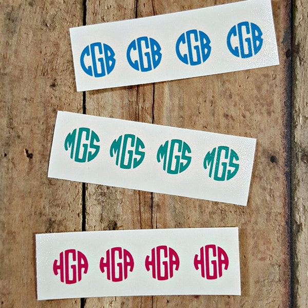 Mini Circle Monogram Decal for Phone Charger, Sunglasses, School Supplies, Gun, Phone, Laptop