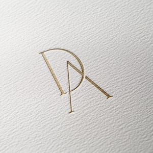 DA | Contemporary wedding monogram, modern monogram, wedding initials, premade logo