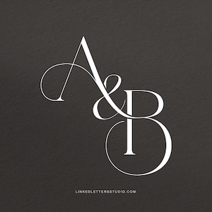 Monograma AB Seraph | Logotipo para Casamentos e Empresas