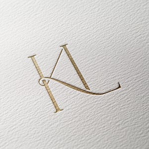 KL | 現代的なウェディングモノグラム、モダンなモノグラム、ウェディングイニシャル、既製のロゴ