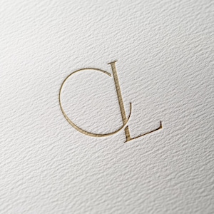 CL | Contemporary wedding monogram, modern monogram, wedding initials, premade logo