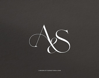 AS | Seraph - stylish wedding monogram, wedding initials, premade logo