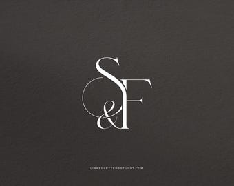 SF | Seraph - stylish wedding monogram, wedding initials, premade logo