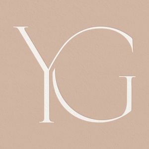 YG | Contemporary wedding monogram, modern monogram, wedding initials, premade logo
