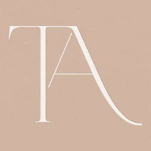 TA | Contemporary wedding monogram, modern monogram, wedding initials, premade logo