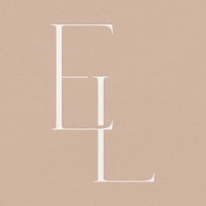 EL | Contemporary wedding monogram, modern monogram, wedding initials, premade logo