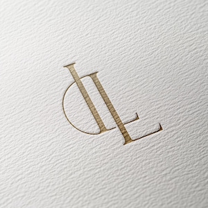 LL | Contemporary wedding monogram, modern monogram, wedding initials, premade logo