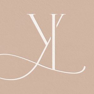 YL | Contemporary wedding monogram, modern monogram, wedding initials, premade logo