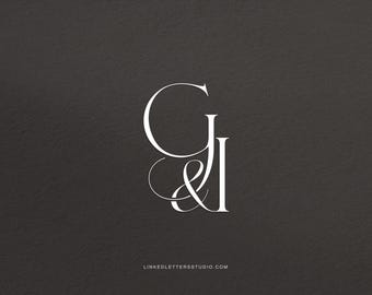 GI | Seraph - stylish wedding monogram, wedding initials, premade logo