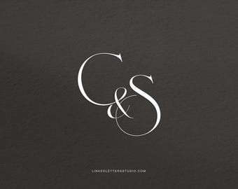 CS | Seraph - stylish wedding monogram, wedding initials, premade logo