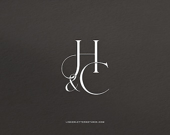 HC | Seraph - stylish wedding monogram, wedding initials, premade logo