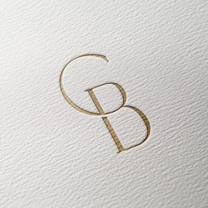 CB | Contemporary wedding monogram, modern monogram, wedding initials, premade logo