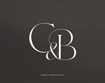 CB | Seraph - stylish wedding monogram, wedding initials, premade logo