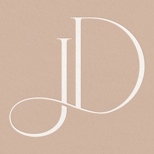 JD | Monograma de casamento contemporâneo, monograma moderno, iniciais de casamento, logotipo pré-fabricado