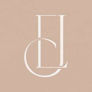 May include: White monogram logo with the letters "CL" intertwined. The letters are in a simple, modern font.