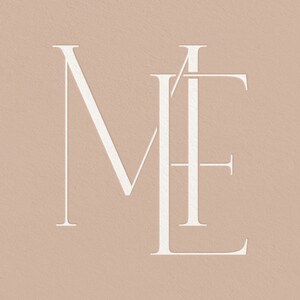ME | Contemporary wedding monogram, modern monogram, wedding initials, premade logo