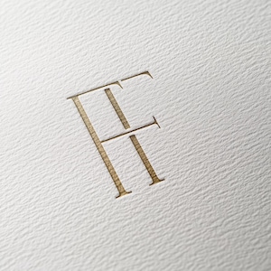 FF | Contemporary wedding monogram, modern monogram, wedding initials, premade logo