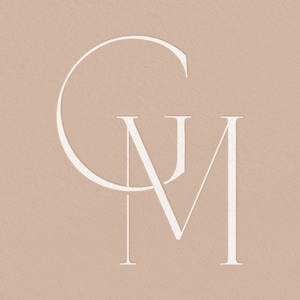 GM | Contemporary wedding monogram, modern monogram, wedding initials, premade logo