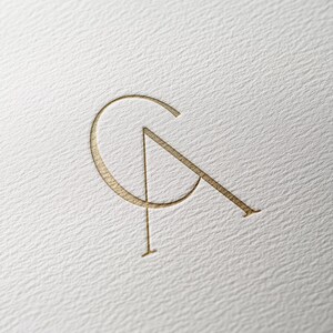 CA | Contemporary wedding monogram, modern monogram, wedding initials, premade logo