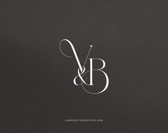 VB | Seraph - stylish wedding monogram, wedding initials, premade logo