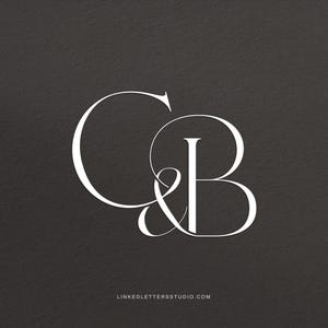CB | Seraph - stilvolles Hochzeitsmonogramm, vorgefertigtes Logo, Hochzeitsinitialen
