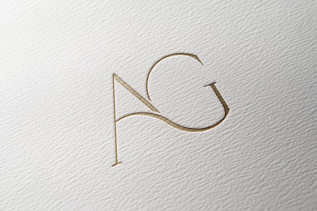 AG | Contemporary Wedding Monogram, Modern Monogram, Wedding Initials ...