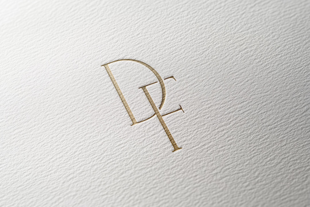 DF | Contemporary Wedding Monogram, Modern Monogram, Wedding Initials ...