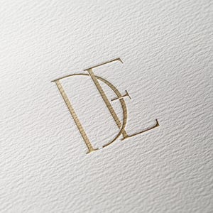 DE | Contemporary wedding monogram, modern monogram, wedding initials, premade logo