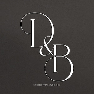 DB | Seraph - monograma de casamento elegante, iniciais de casamento, logotipo pré-fabricado