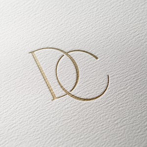 DC | Contemporary wedding monogram, modern monogram, wedding initials, premade logo