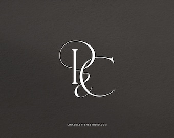 PC | Seraph - stylish wedding monogram, wedding initials, premade logo