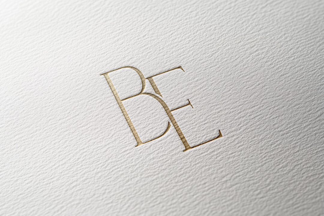 BE - Contemporary Wedding Monogram, Modern Monogram, Wedding Initials ...