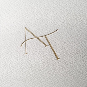 AT | Contemporary wedding monogram, modern monogram, wedding initials, premade logo
