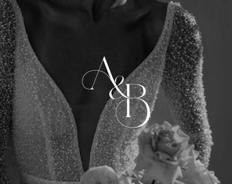 Seraph - semi custom wedding monogram, modern monogram, wedding initials