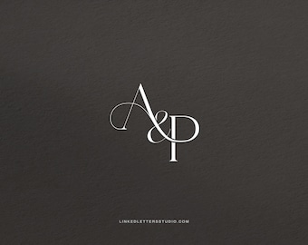 AP | Seraph - stylish wedding monogram, wedding initials, premade logo