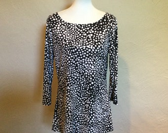 1970/'s Polyester Tunic Top Summer Tunic Various Sizes Vintage NOS Polka Dot Tunic By Connie/'s Blouses