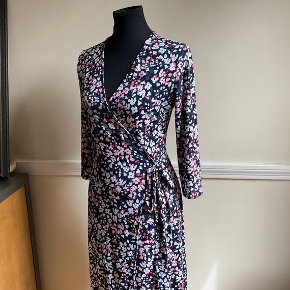 Vintage BANANA REPUBLIC Floral Wrap Dress / DVF St